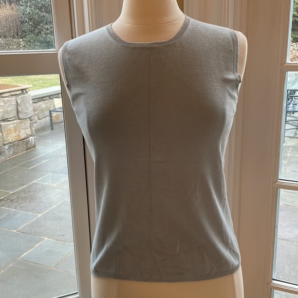 Bloomingdale’s Now Twin sweater set light blue cardigan & tank shell EUC vintage - Picture 9 of 13